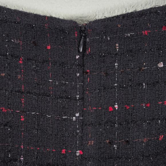 NEW Harris Wallace Skirt Clueless Preppy Plaid Tweed Mini Metallic A-Line Sz 12 - Picture 5 of 10